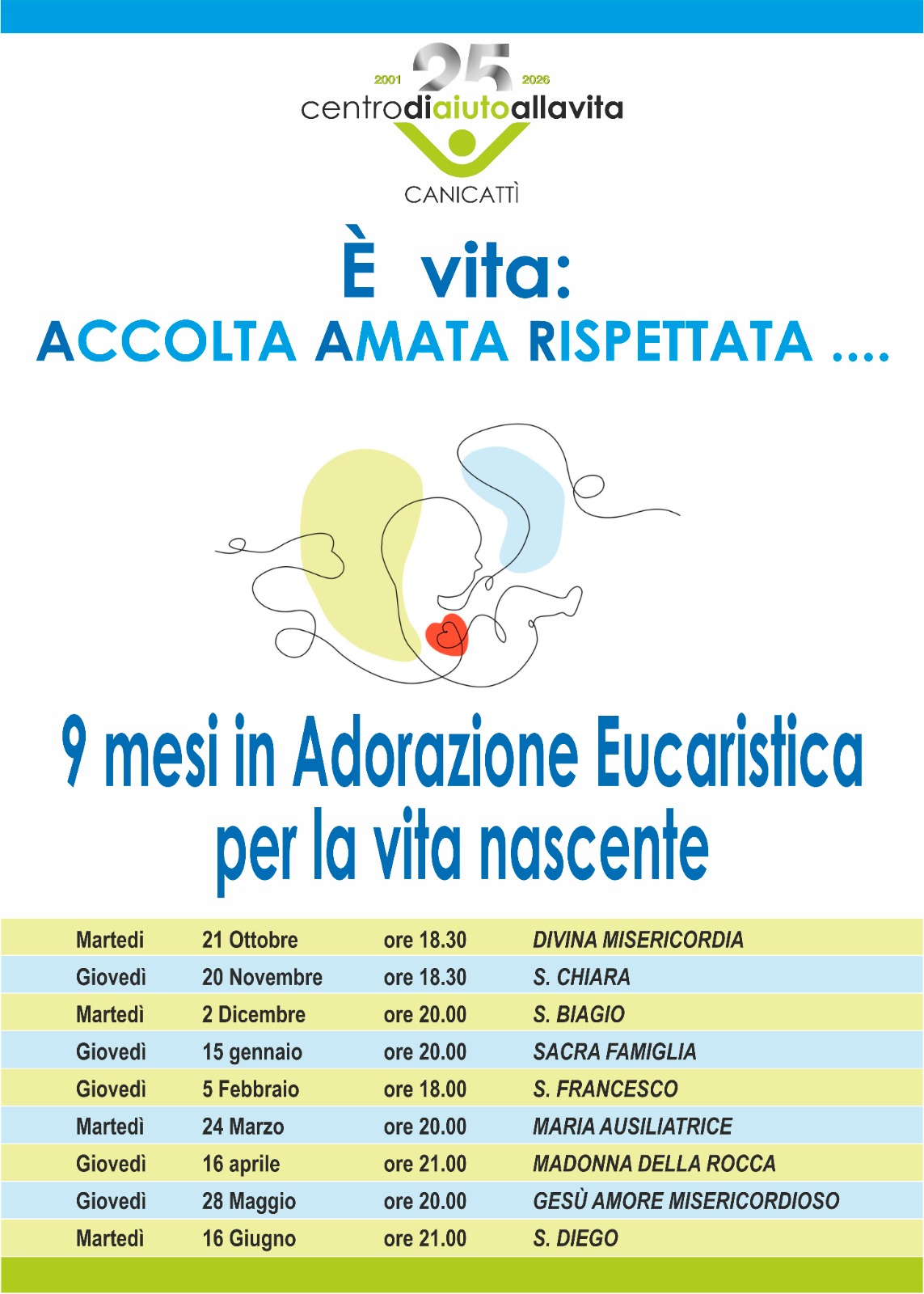 Canicattì, 9 mesi in adorazione per i 25 anni del Cav