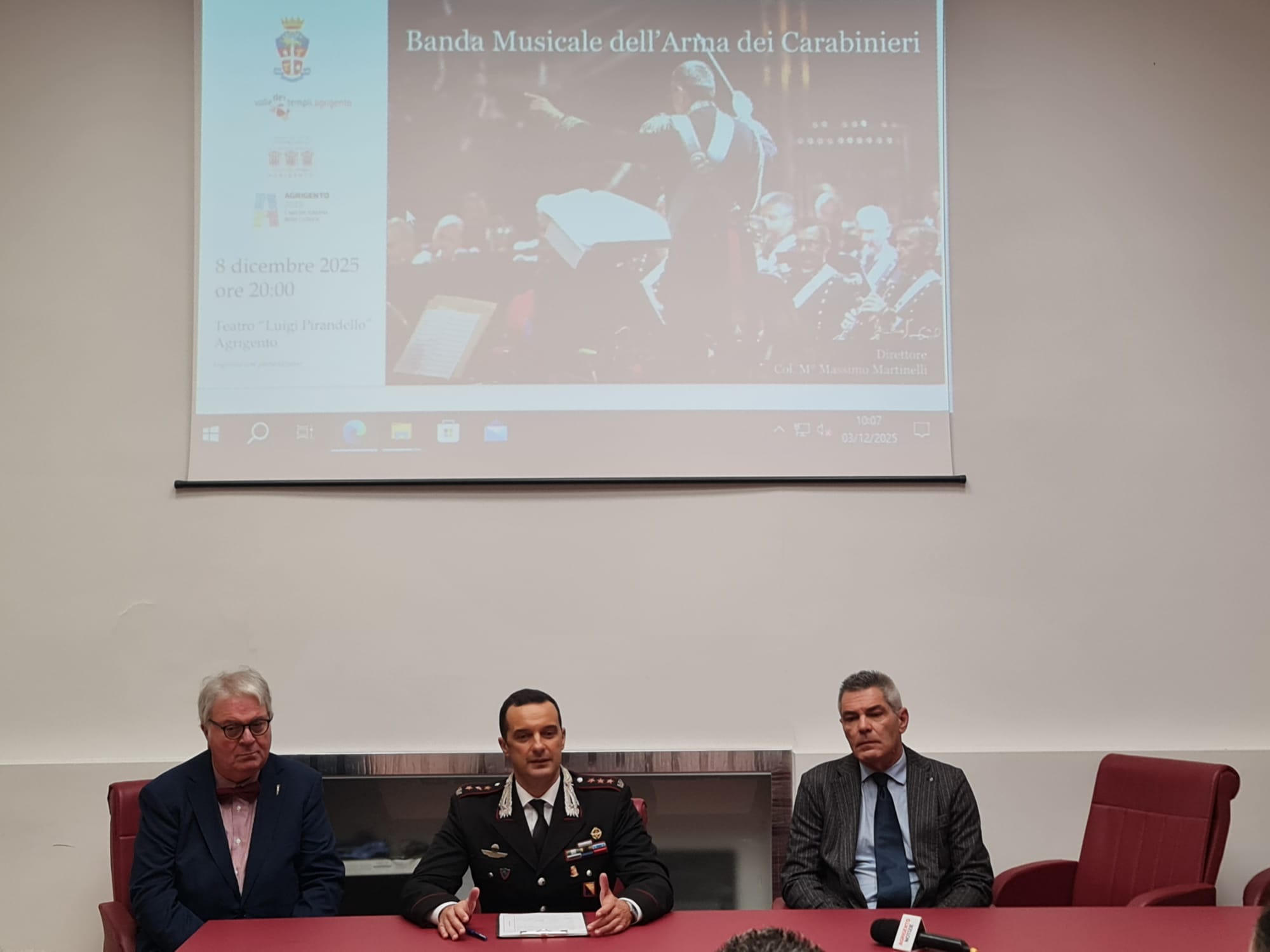 Agrigento, al Teatro Pirandello la banda dell’Arma