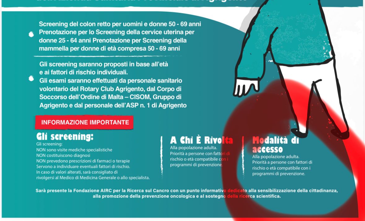 Agrigento, domenica dedicata alla prevenzione in piazza Cavour