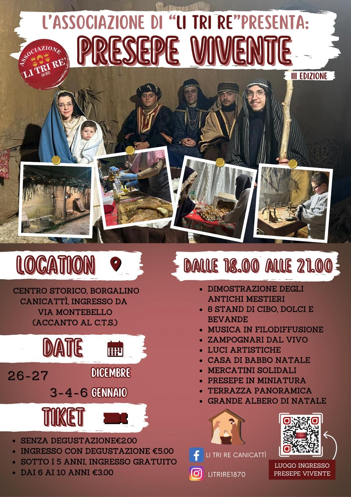 Canicattì, rinviata al 26 dicembre l’inaugurazione del Presepe vivente di Borgalino. Tutte le date