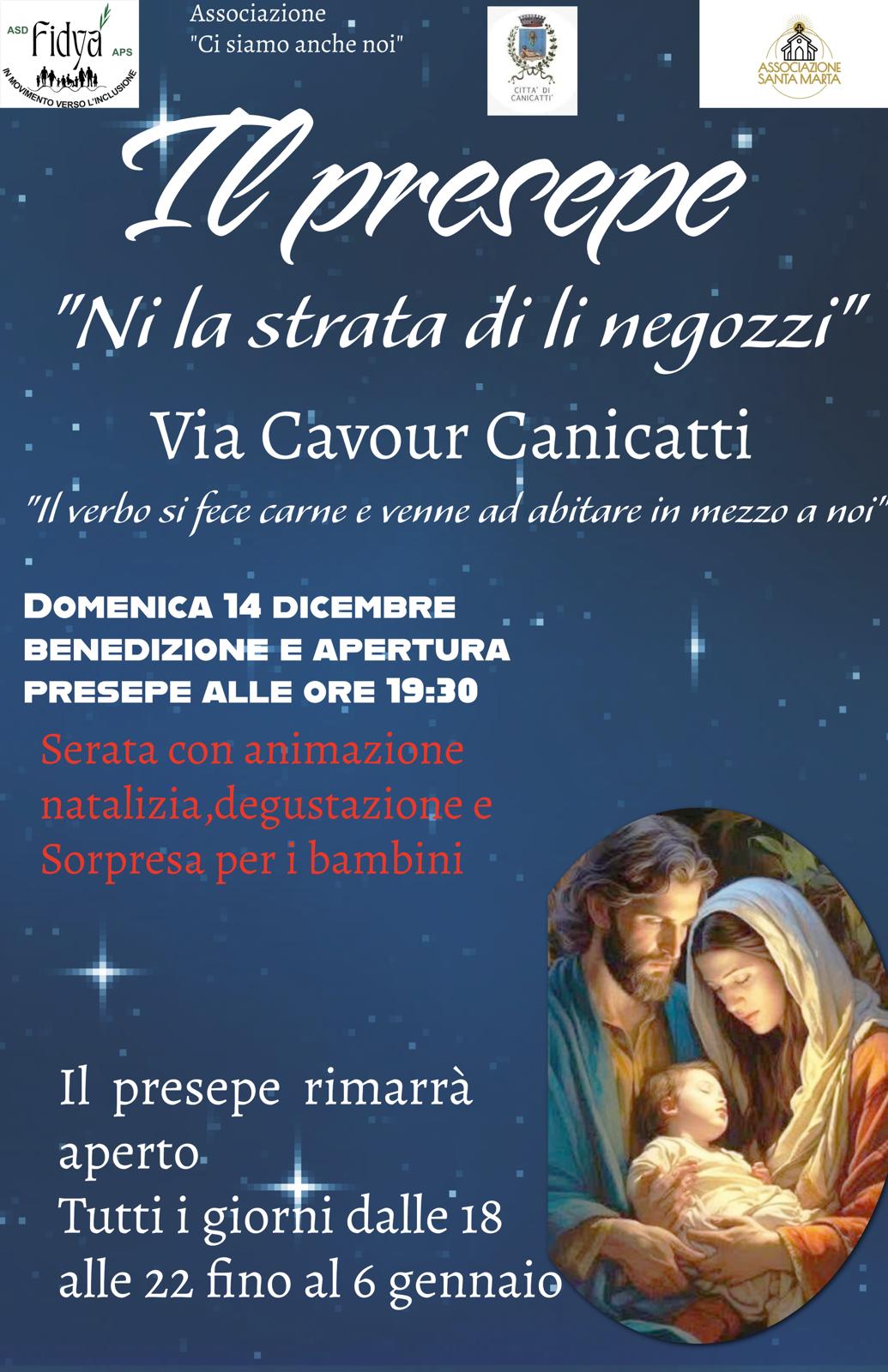 Canicattì, rivive La Strata di Li Negozi. Stasera inaugurazione del Presepe