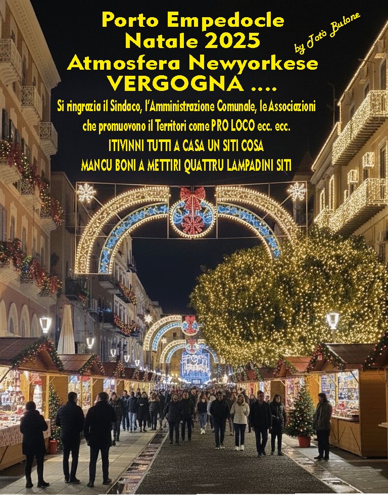 A Porto Empedocle non si respira l’aria del Natale. Cittadini indignati.