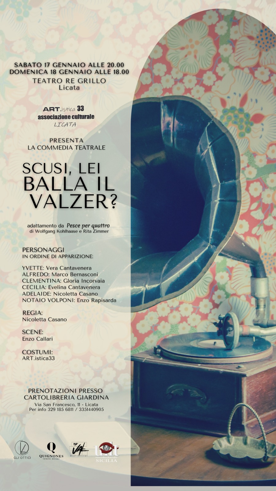 Teatro, A Licata due date per la commedia “Scusi, lei balla il valzer?”