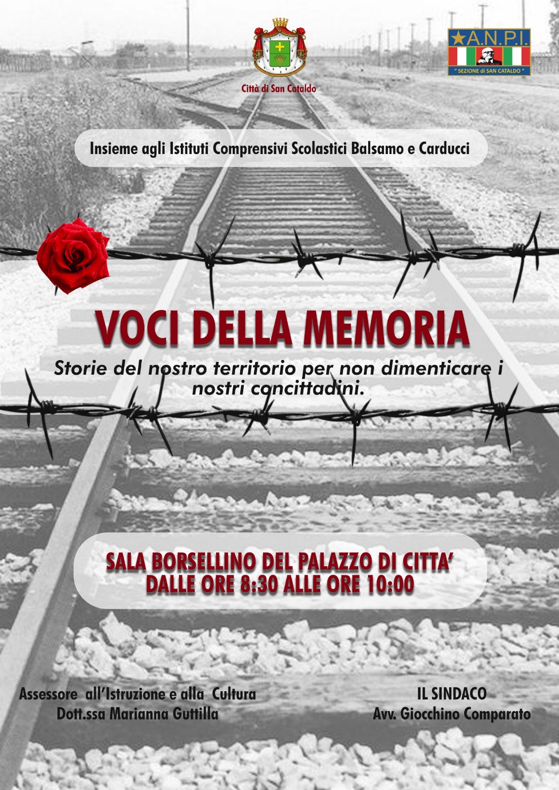 27 gennaio, a San Cataldo “Voci della memoria”