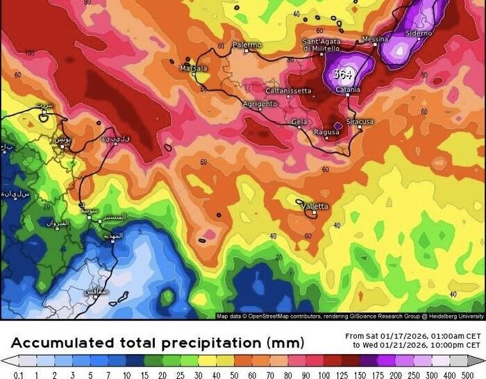 Allarme Maltempo in Sicilia scuole chiuse domani e martedì.