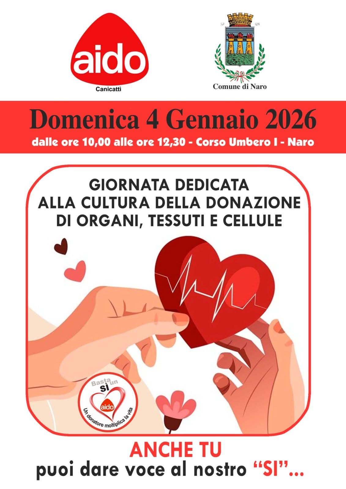 L’Aido Canicattì a Naro per la II Giornata della Sensibilizzazione