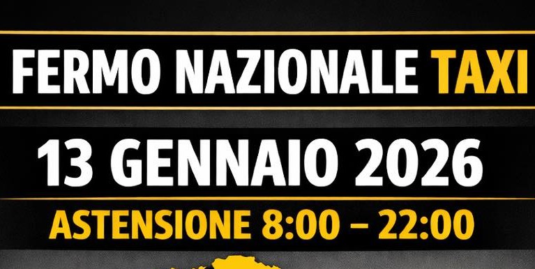 Taxi fermi anche in Sicilia fino alle 22. E’ il primo sciopero del 2026