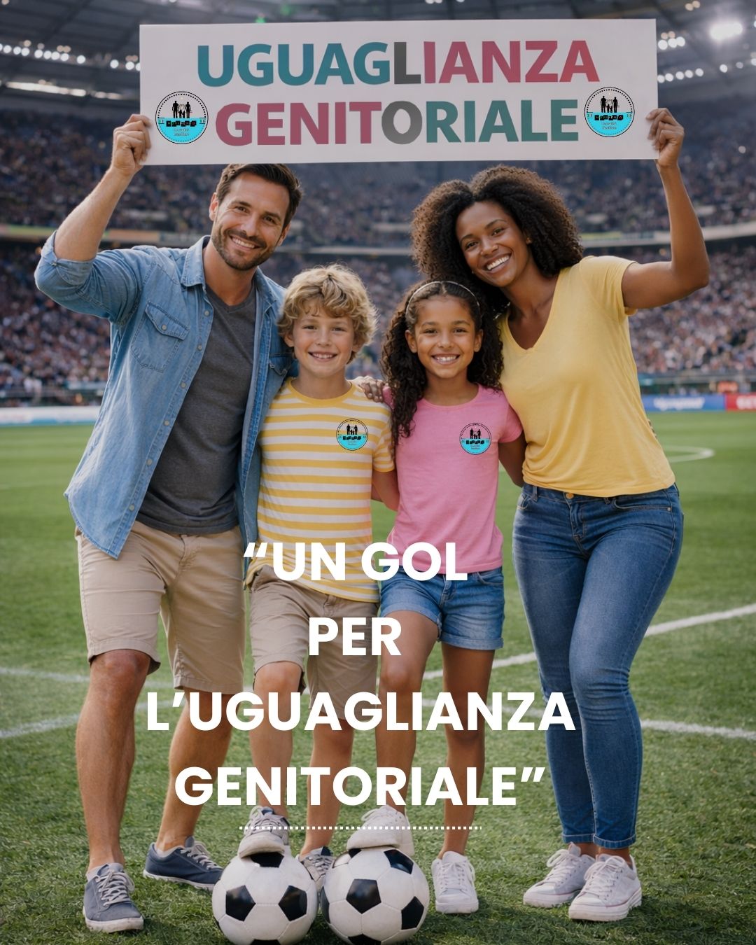 Canicattì, sugli spalti uno striscione per “l’uguaglianza genitoriale”
