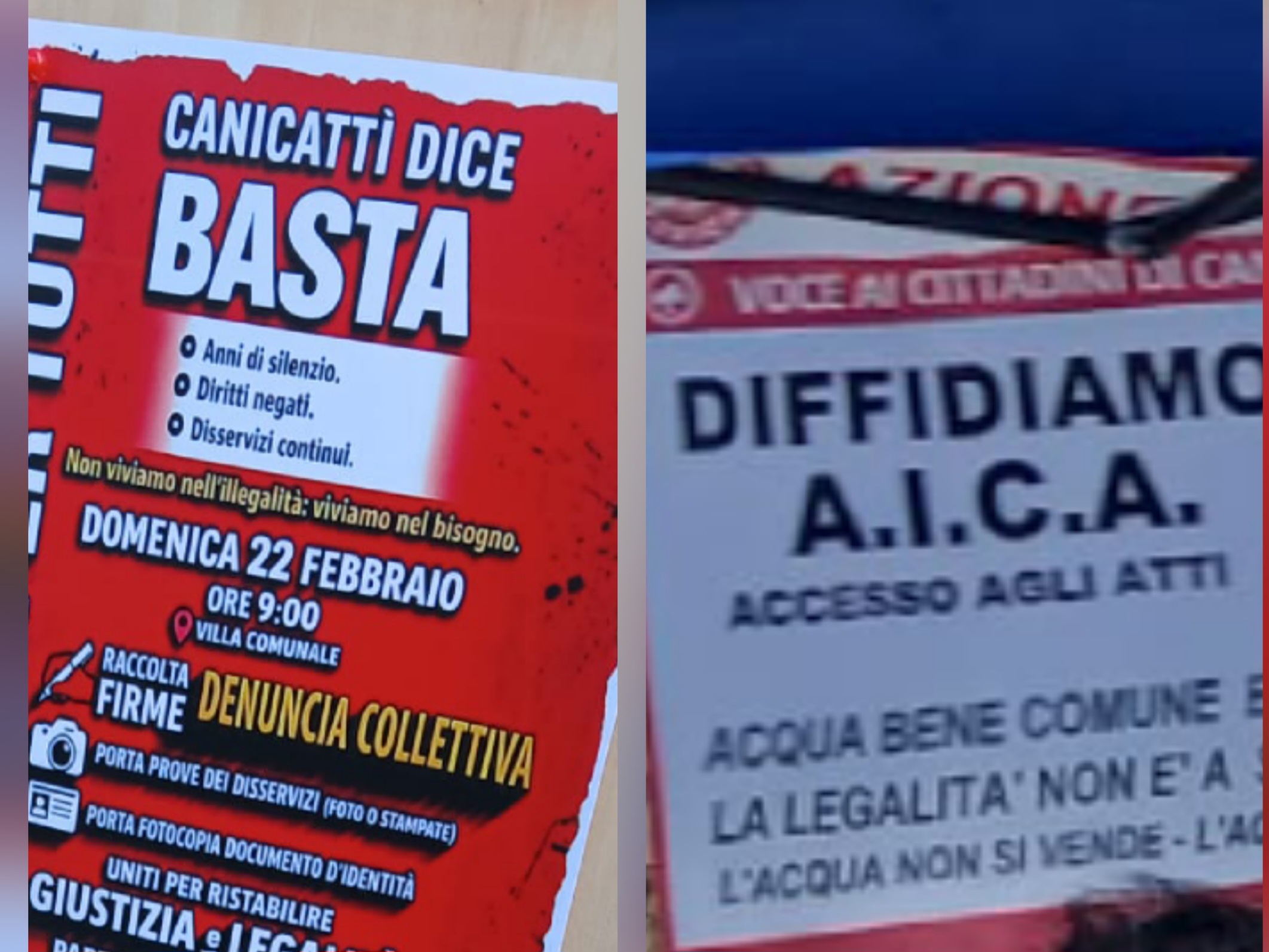 (Video) Canicattì alza la testa contro la gestione dell’acqua, boom di adesioni alle due raccolte firme promosse in città