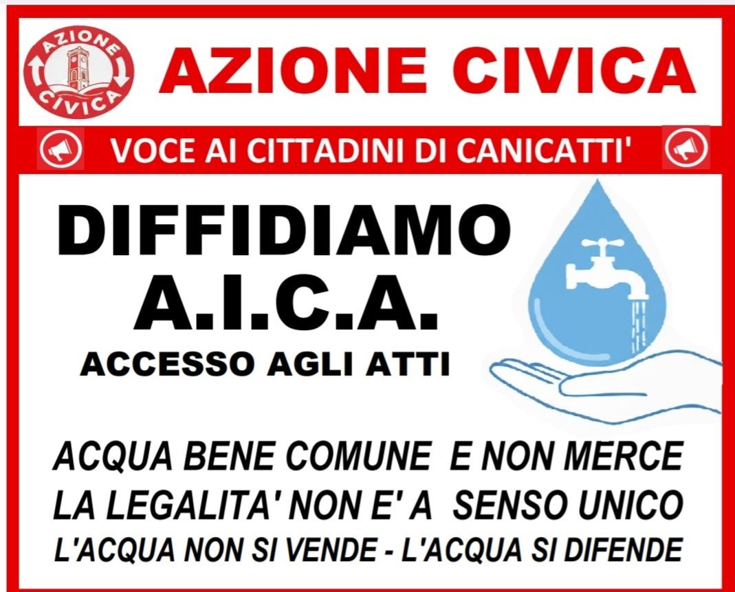 Canicattì, Azione Civica raccoglie 3500 firme e plaude per l’avvio dei cantieri: “Abbiamo messo pressione ad Aica”