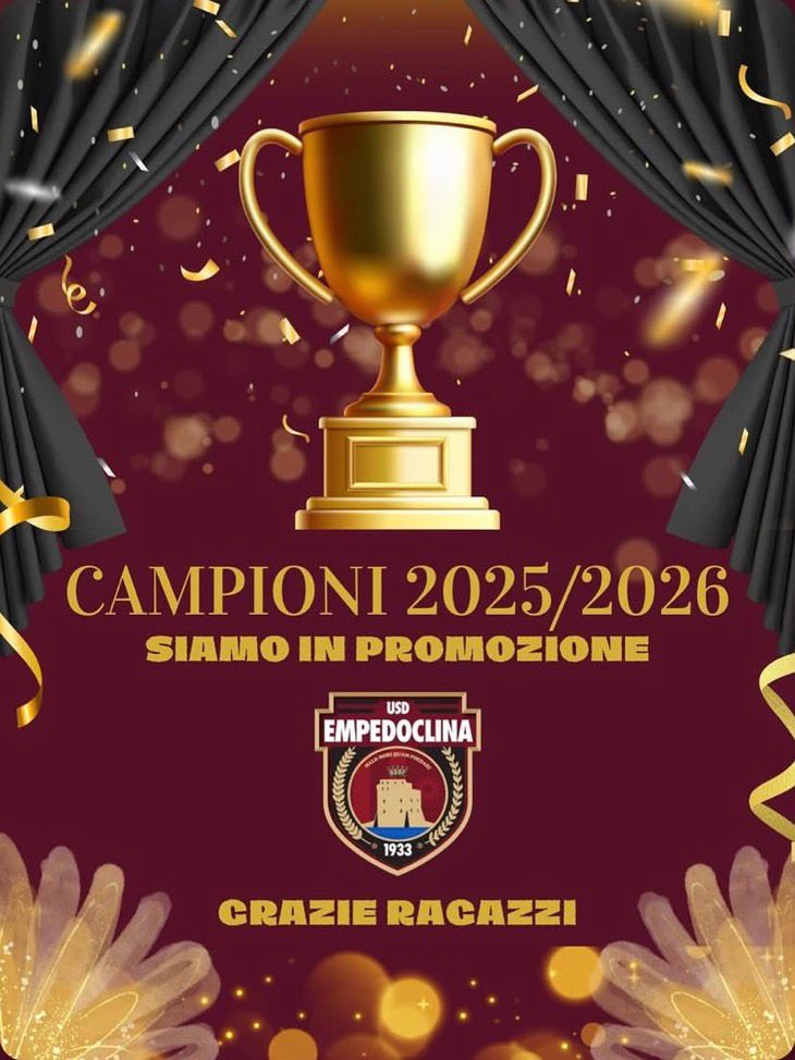 Calcio l’Empedoclina promossa nel torneo di Promozione