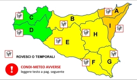 Piogge e vento non lasciano la Sicilia. Confermata allerta gialla nell’Agrigentino