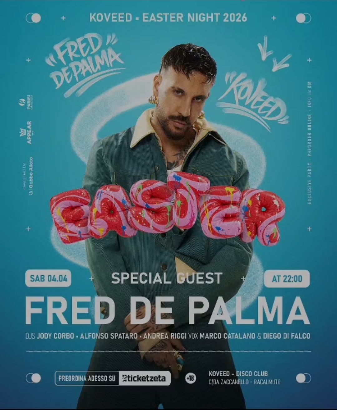 Koweed Disco Club, sabato 4 aprile Easter Night con Fred De Palma