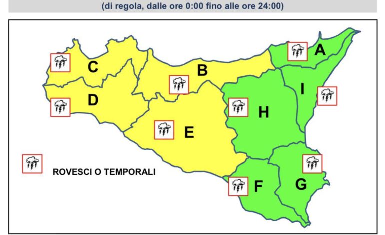 Tornano le piogge, è allerta gialla nell’Agrigentino. I punti più a rischio