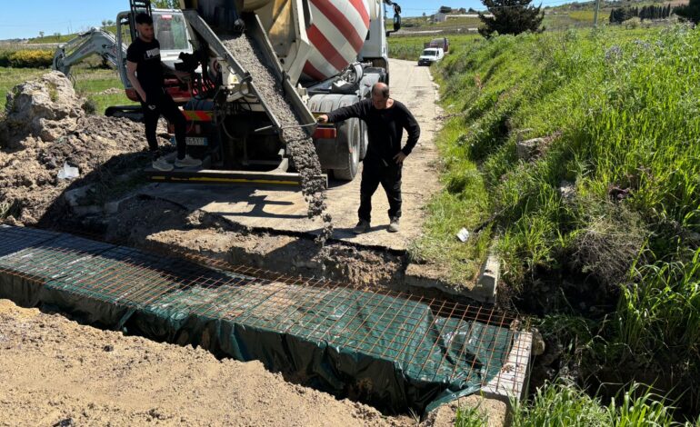 Canicattì, al via dopo la frana gli interventi in contrada Grotticelli/Pidocchio