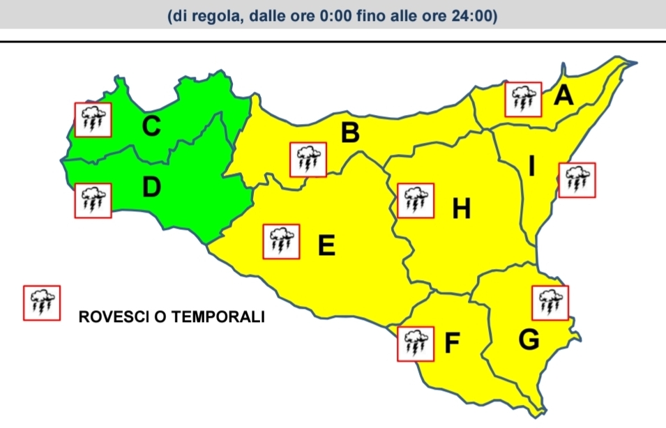 Maltempo. In provincia di Agrigento è ancora allerta gialla