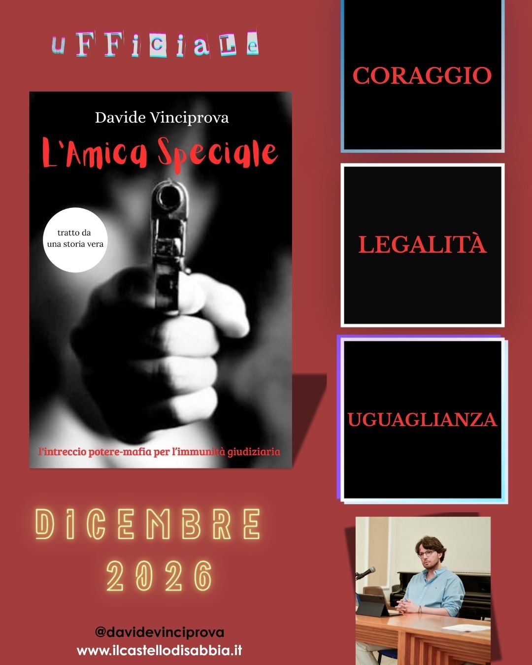 Canicattì, presto disponibile il nuovo libro di Davide Vinciprova