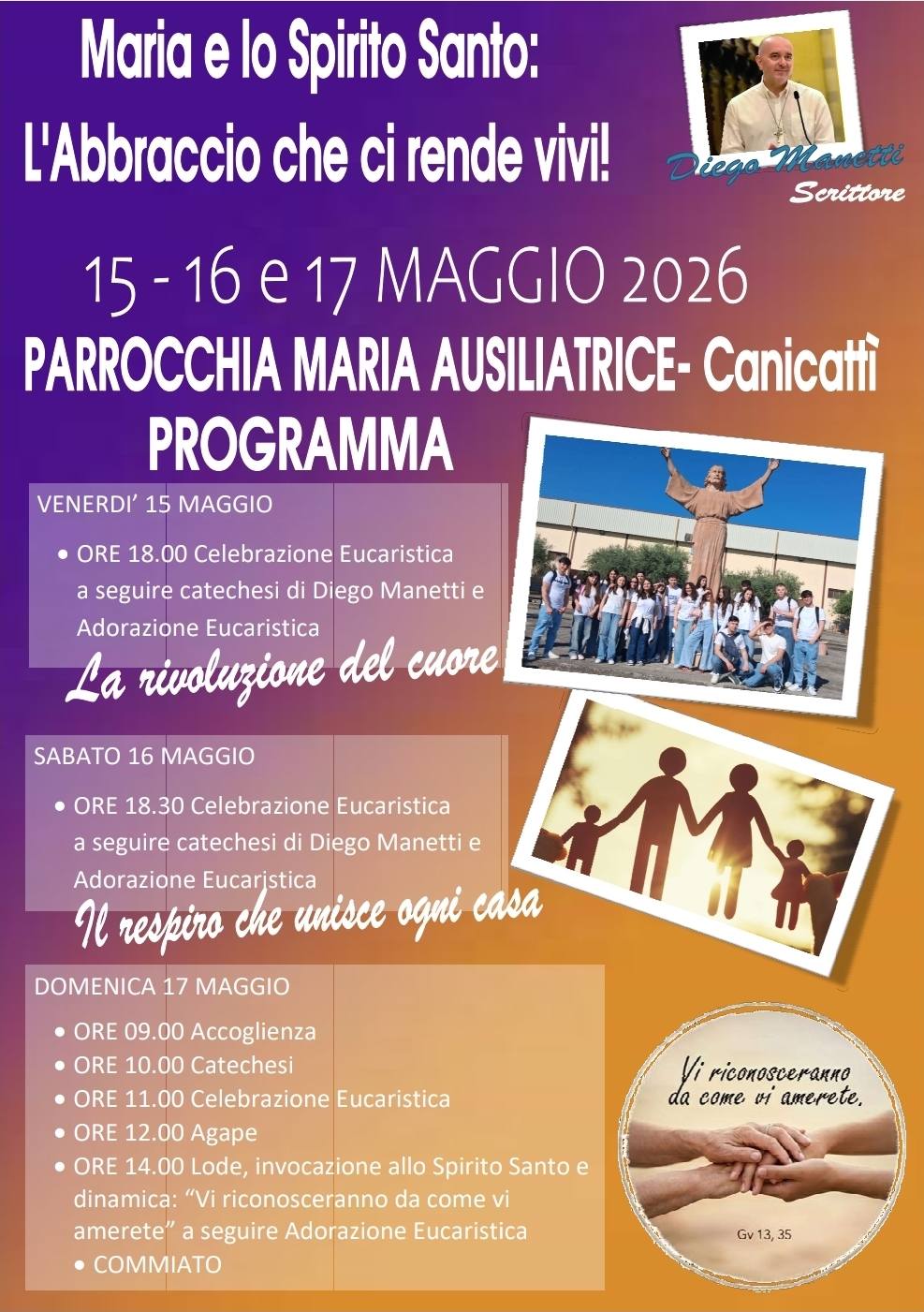 Canicattì ringrazia per il GIF. Fine-settimana di spiritualità con Diego Manetti
