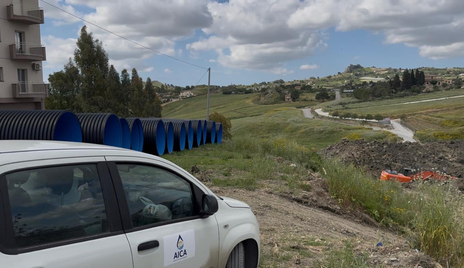 Canicattì, Aica: “avanzano i lavori su rete fognaria in via Nilde Iotti”