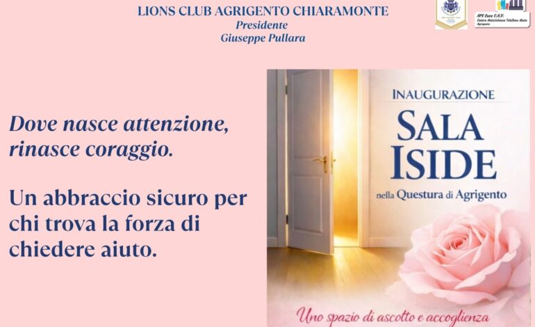 Agrigento, ascolto e sostegno alle vittime di violenza. Inaugurata in Questura la Sala Iside