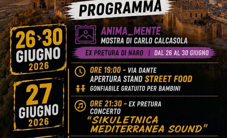 Naro, Borgo dei Sapori 27 e 28 Giugno 2026