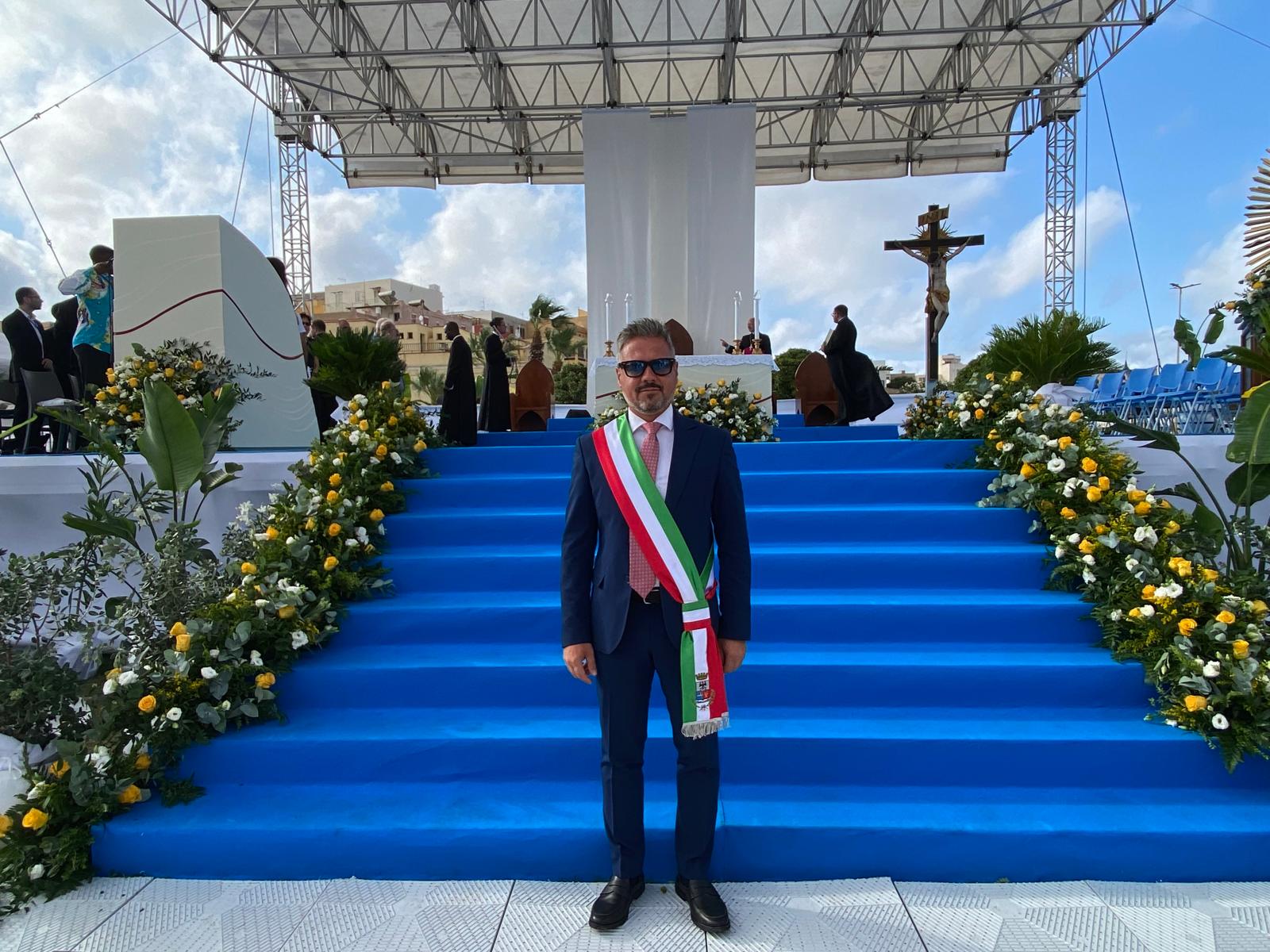 Lampedusa la visita di Papa Leone. Presente il sindaco di Comitini