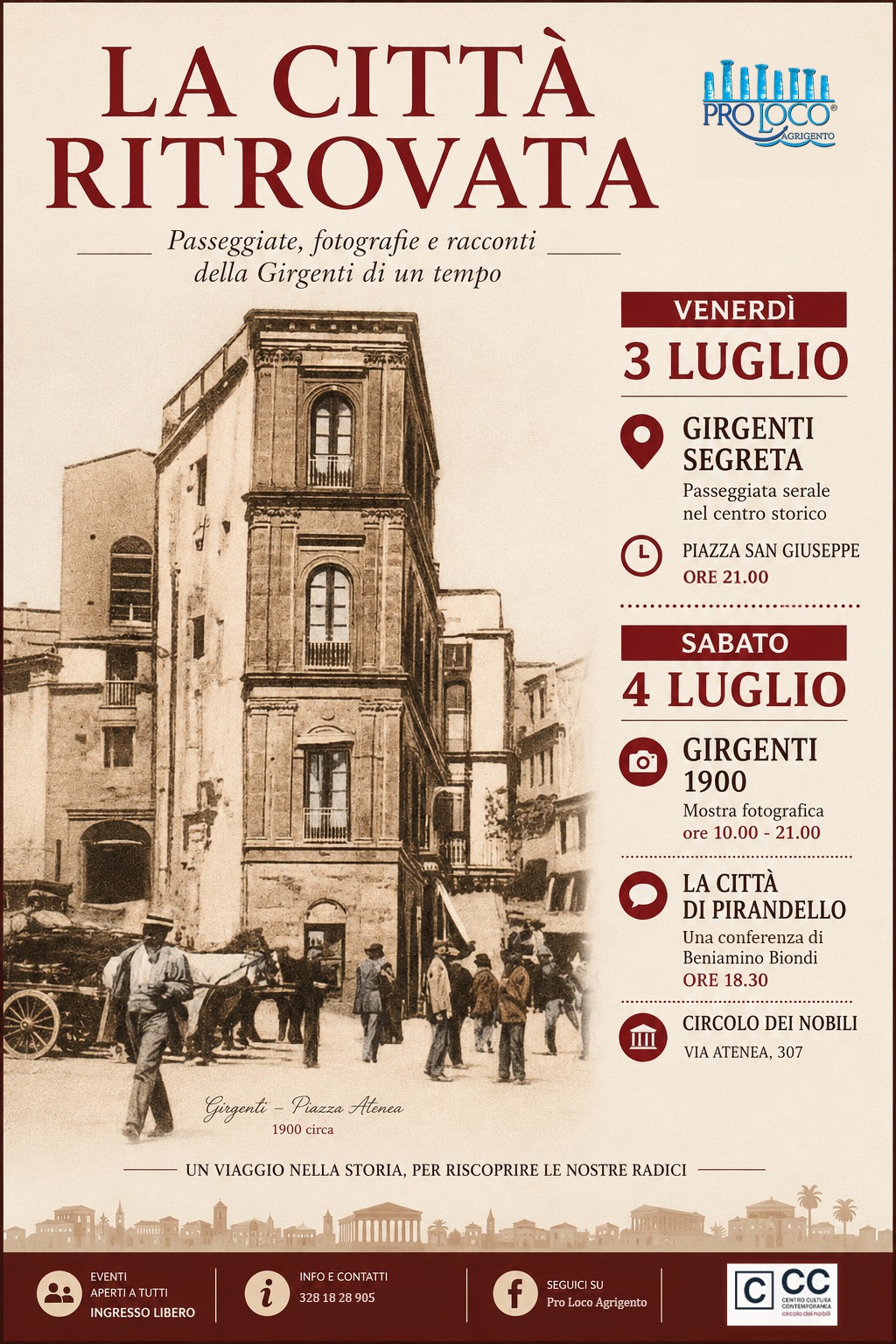 “La Città Ritrovata”: passeggiate, fotografie e racconti della Girgenti di un tempo