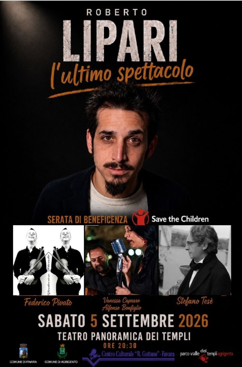 Agrigento: cabaret, musica e solidarietà: una serata speciale per Save the Children