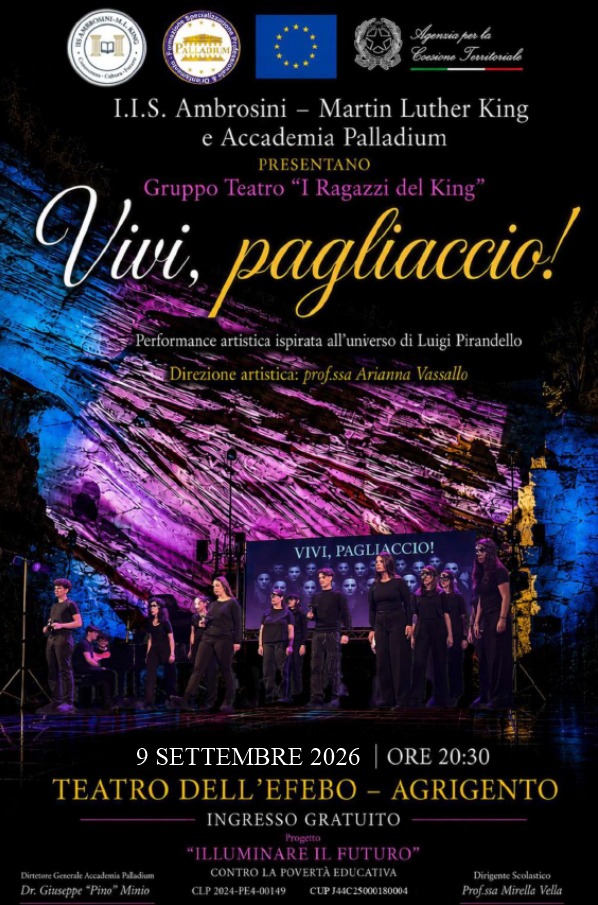 “Vivi, Pagliaccio!”: teatro e giovani protagonisti al Teatro dell’Efebo di Agrigento