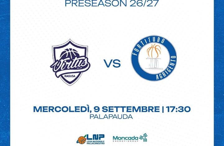 Basket, quarto test per la Fortitudo Agrigento. Match contro la Virtus Ragusa