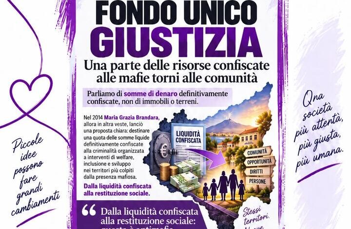 Fondo Unico Giustizia, Brandara rilancia:  il denaro sottratto alla mafie torni alle comunità