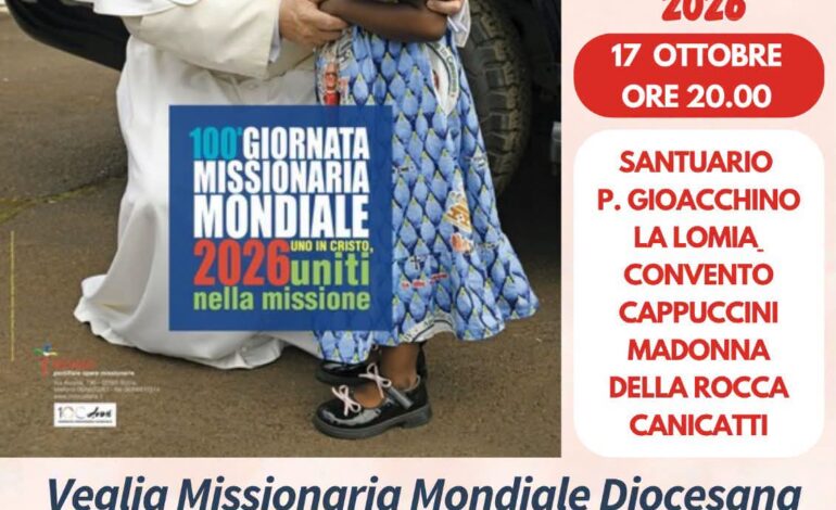 Giornata Missionaria Mondiale, a Canicattì la veglia diocesana